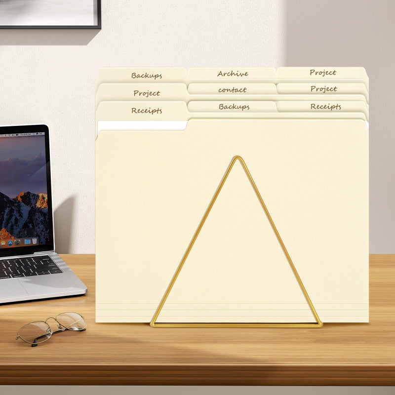 BiuLeon File Folders,50 Pack Manilla Folders 8.5x11,1/3 Cut Tabs Manila File Folders Letter Size for Easy Labeling and Organization,Vanilla Folders Great for Documents Home School Classroom Office Supplies - Image 2